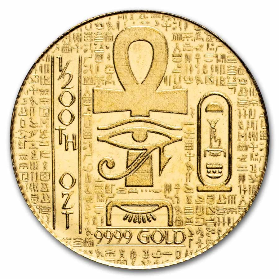 1/200 oz Gold Round: Egyptian King Tut - MPM