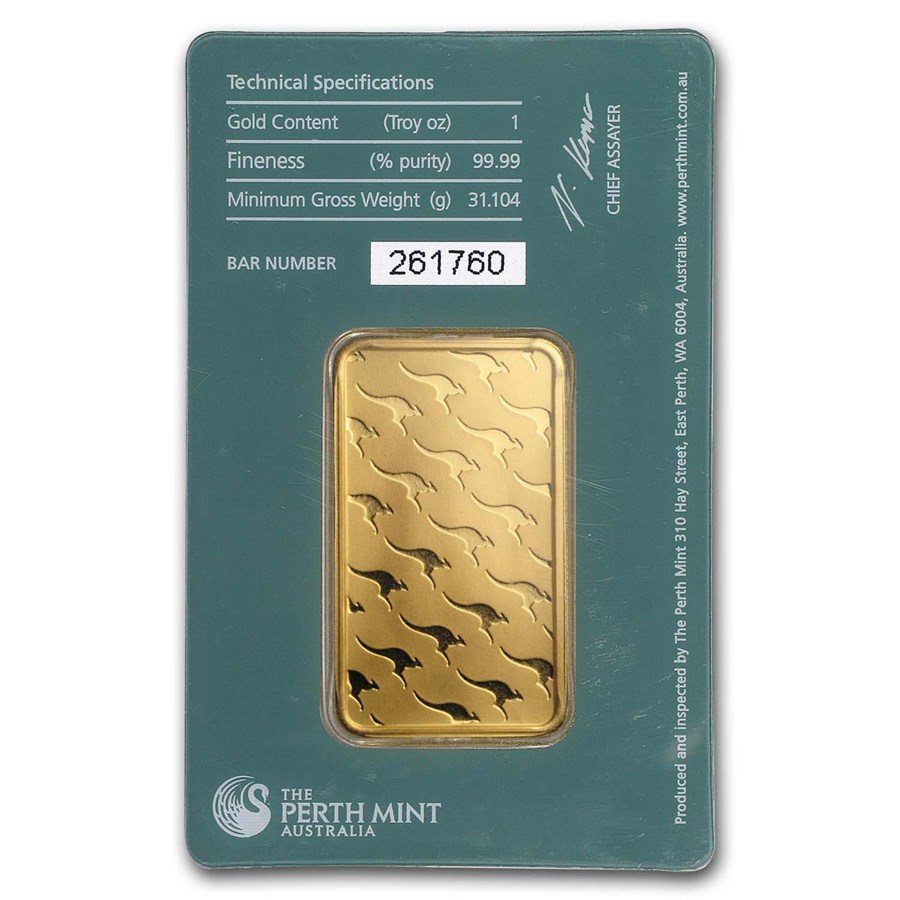 1 oz Gold Bar - The Perth Mint