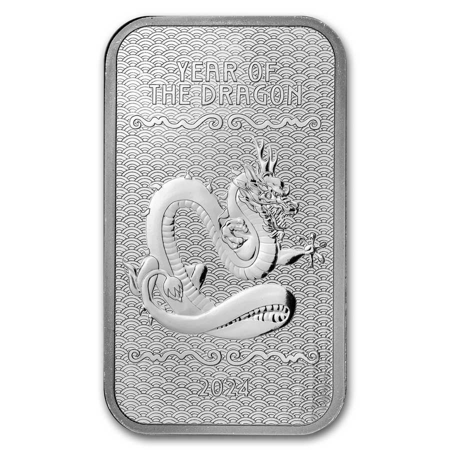 1 oz Silver Bar - 2024 ROCH Year of the Dragon (Series 2)