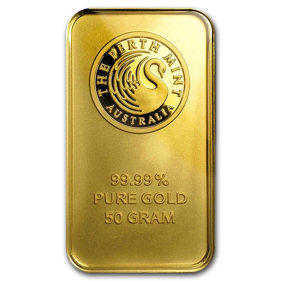50 gram Gold Bar - The Perth Mint (In Assay)