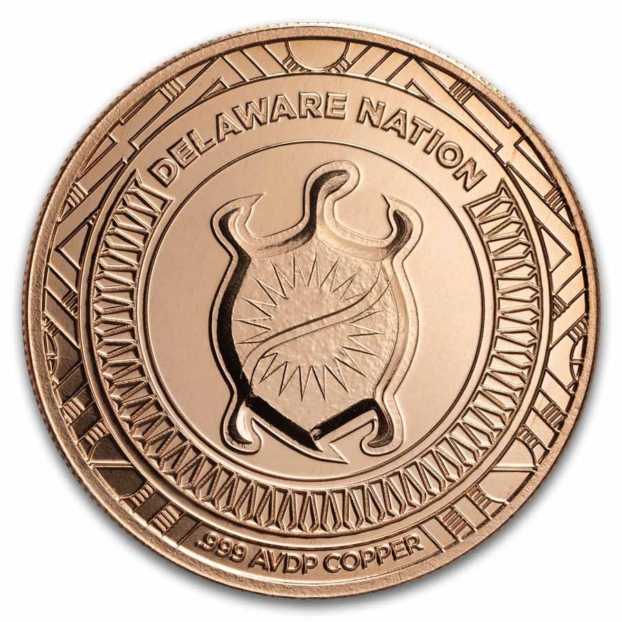 Delaware Nation 1 oz Copper Round