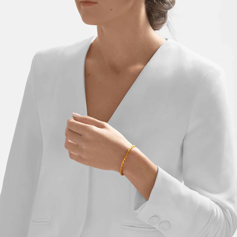 Nebü 24K Gold Twist Bullion Bangle