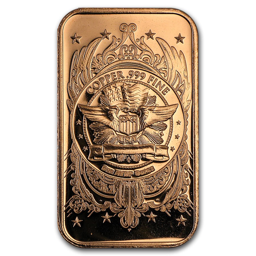 1 oz Copper Bar - Walking Liberty