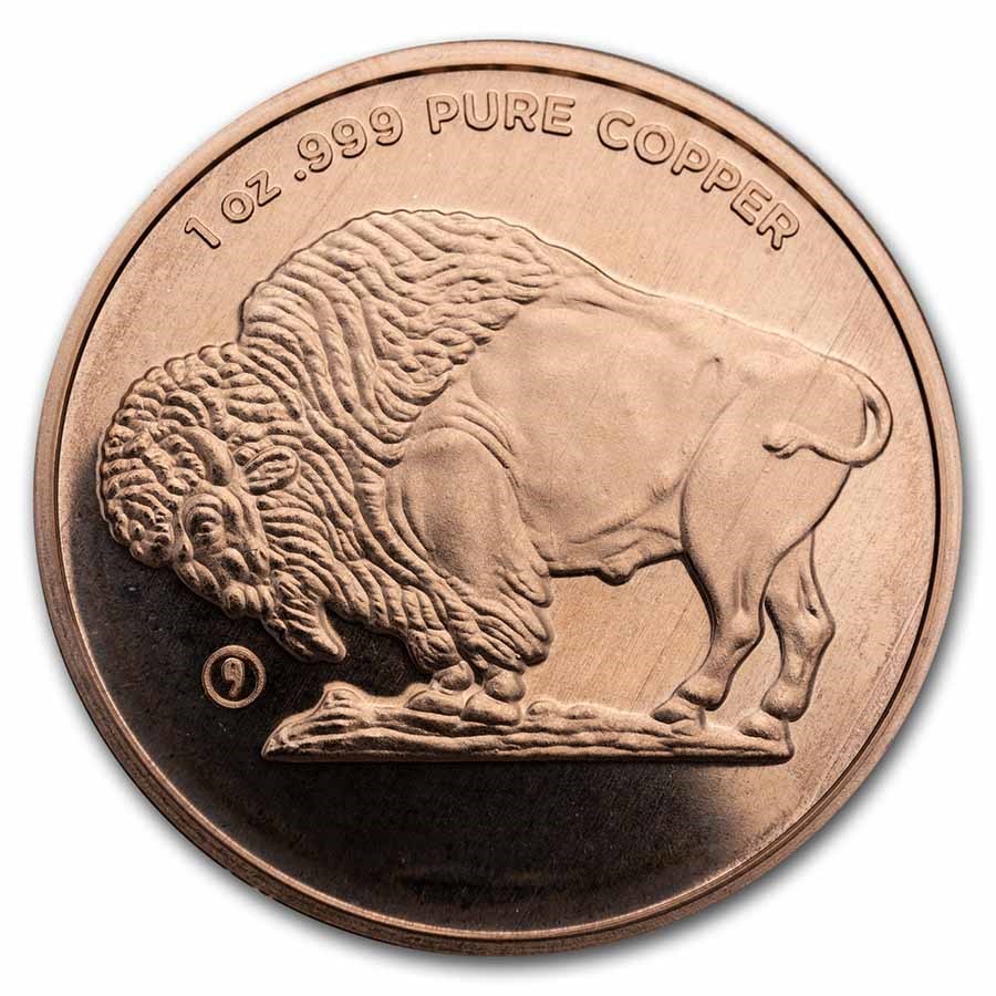 1 oz Copper Round - Buffalo