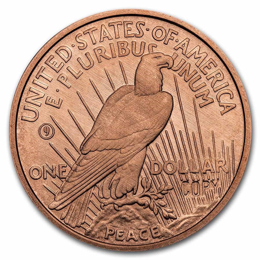 1 oz Copper Round - Peace Dollar