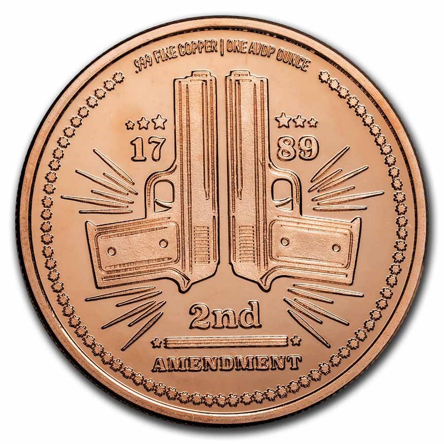 1 oz Copper Round - Second Amendment | "Come and Take It" Cannon