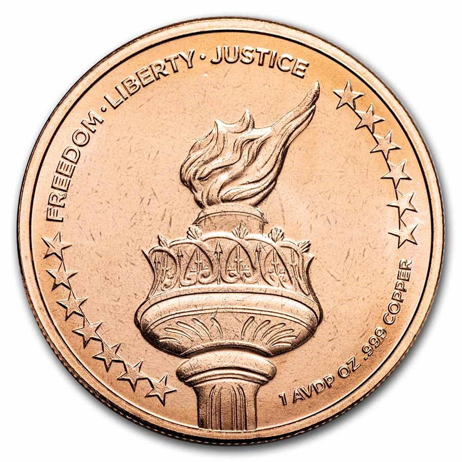 1 oz Copper Round - Statue of Liberty