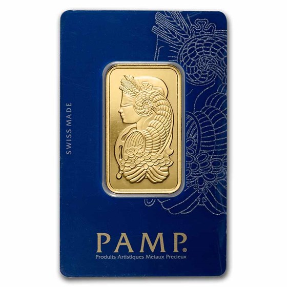 1 oz Gold Bar - PAMP Suisse Lady Fortuna VERISCAN™ (In Assay)