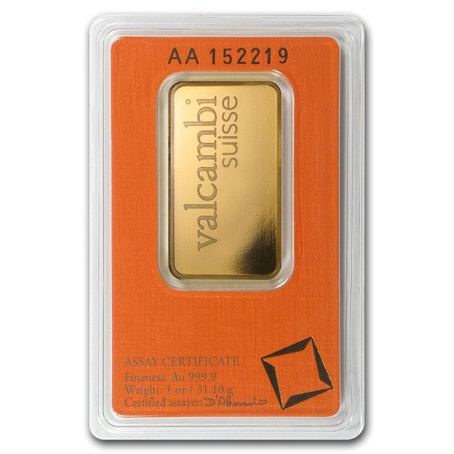 1 oz Gold Bar - Valcambi (In Assay)