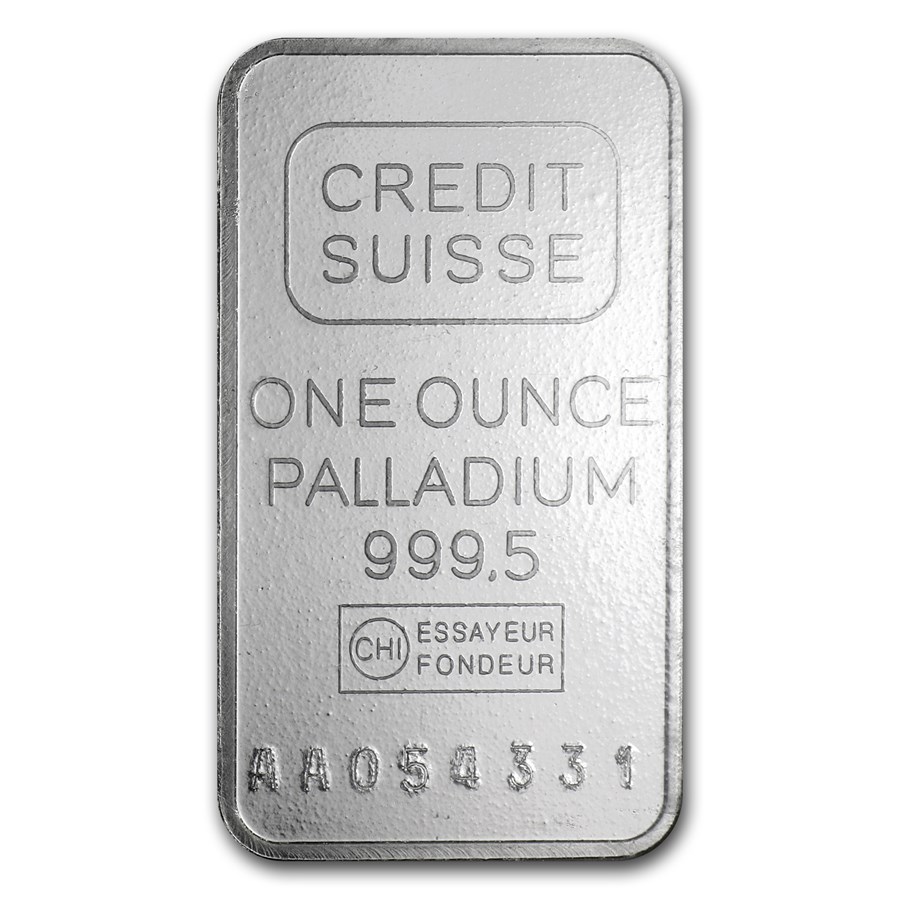 1 oz Palladium Bar - Credit Suisse (In Assay)