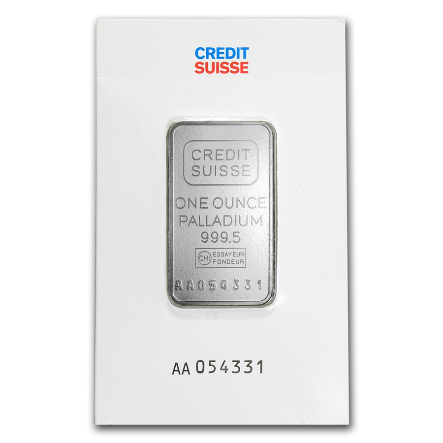 1 oz Palladium Bar - Credit Suisse (In Assay)