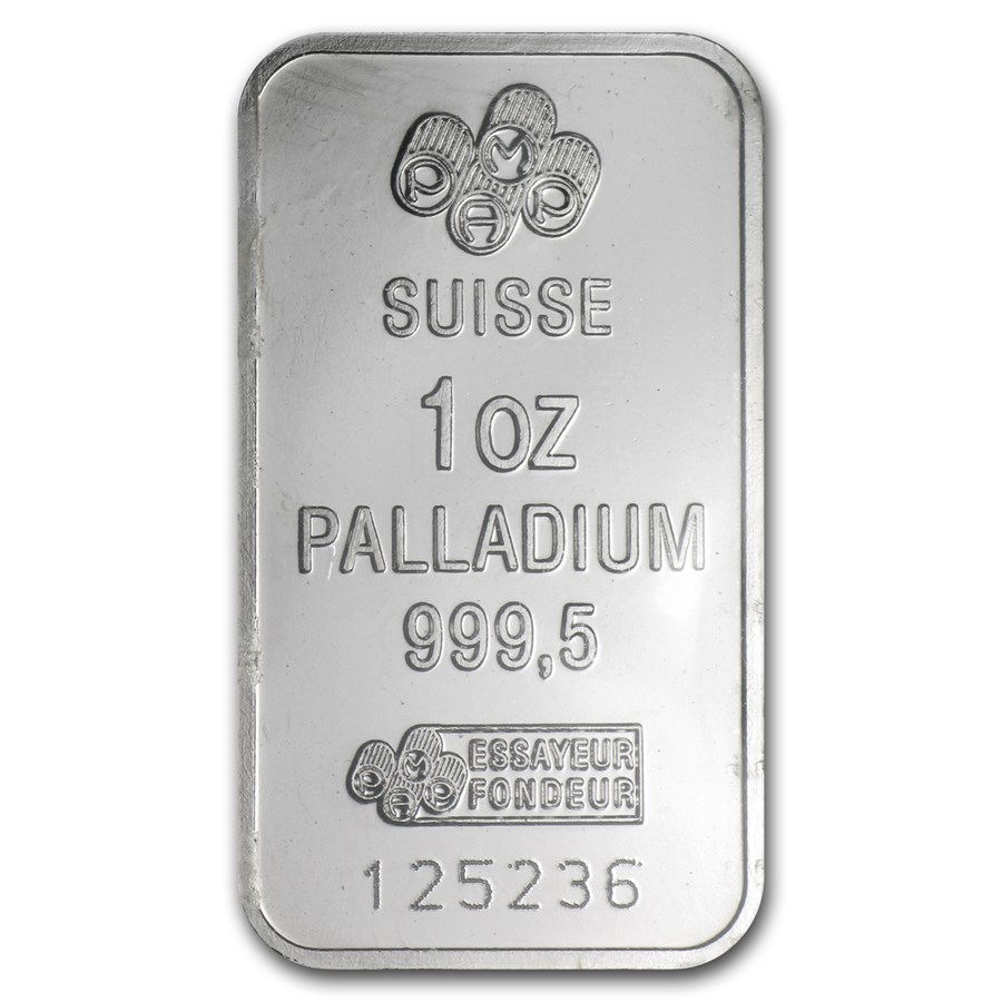 1 oz Palladium Bar - PAMP Suisse (In Assay)