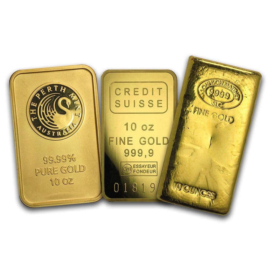 10 oz Gold Bar - Brand Name