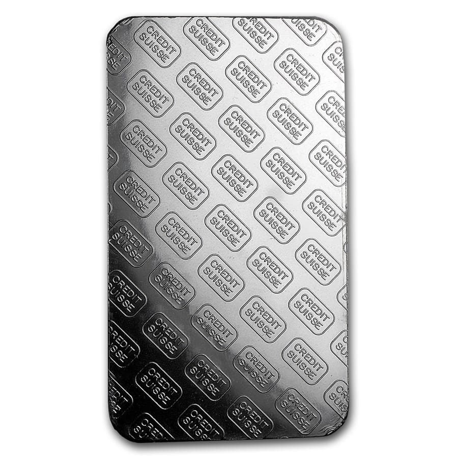 10 oz Platinum Bar - Credit Suisse (.9995 Fine, w/Assay)