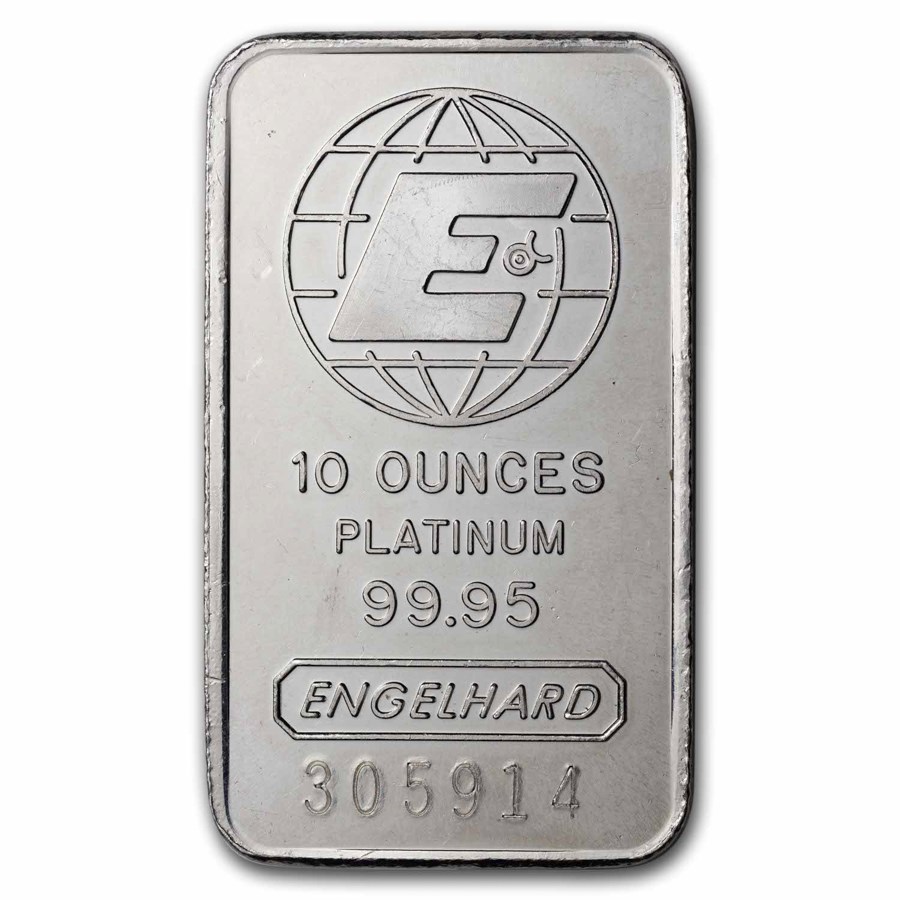 10 oz Platinum Bar - Engelhard (w/o Assay)