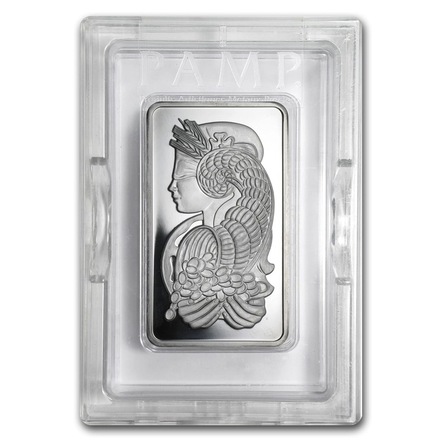 10 oz Platinum Bar - PAMP Suisse Lady Fortuna (In Assay)