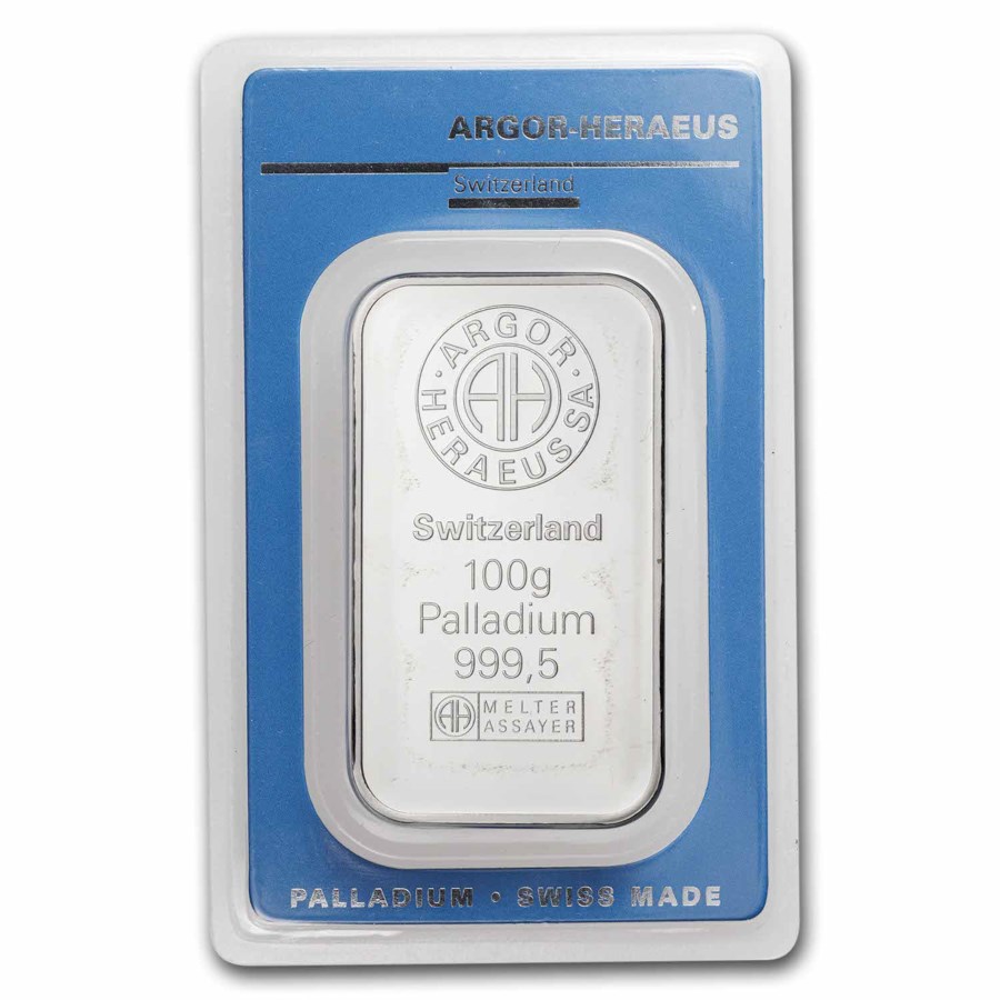 100 Gram Palladium Bar - Argor-Heraeus