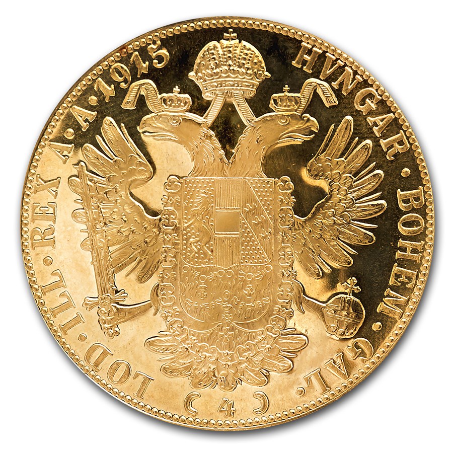 1915 Austria Gold 4 Ducat AU-BU