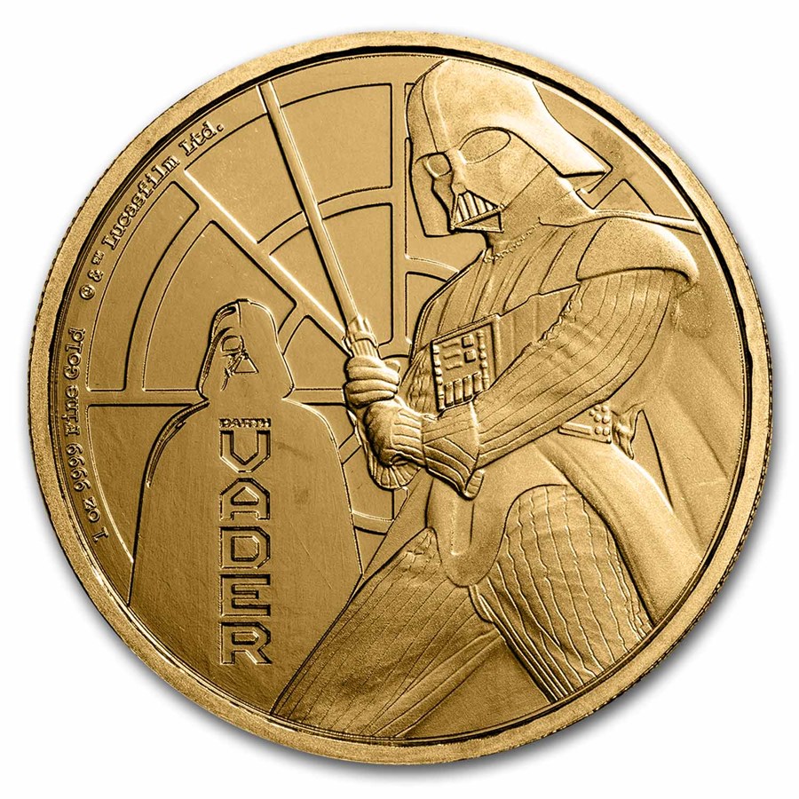 2022 Niue 1 oz Gold $250 Star Wars: Darth Vader BU