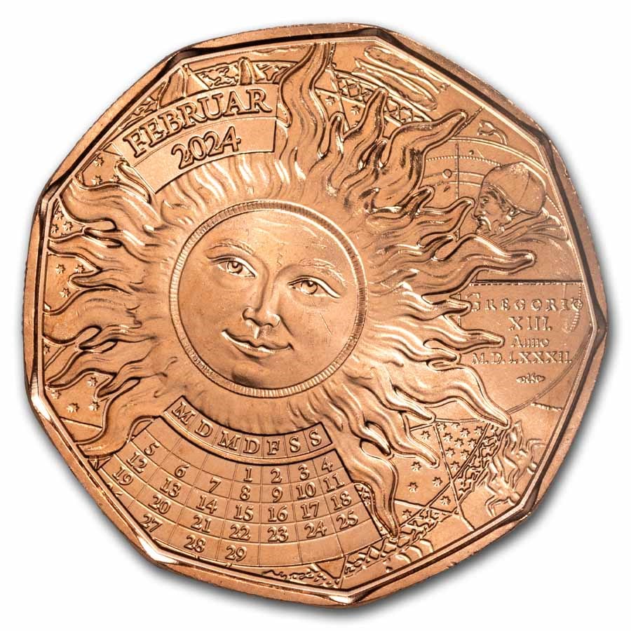 2024 Austria Copper €5 New Year's: Lucky Leap