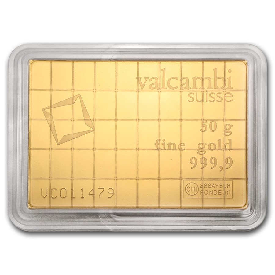 50 x 1 gram Gold Valcambi CombiBar™ (In Assay)